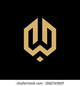 Elegant Luxury Initials Monogram W logo design
