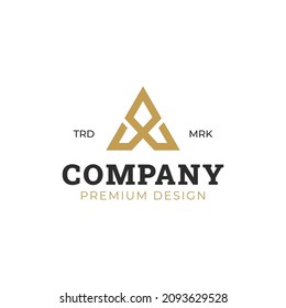 elegant luxury letter a arrow triangle simple logo design for corporate identity