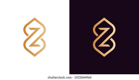 letra elegante y lujosa logotipo de infinito Z, infinito de clase con letra Z inicial Modelo de logotipo Mark