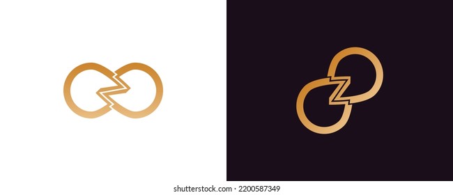 elegant and luxury letter Z infinity logo, classy infinity with initial Z letter Mark logo template