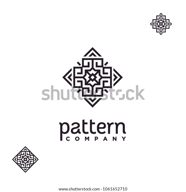 Elegant Luxury Line Pattern Logo Design Stock Vector Royalty Free