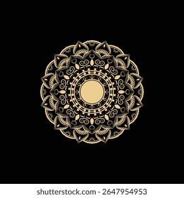 Elegant Luxury mandala design with golden pattern Arabic Islamic style.Creative decorative mandala for print.