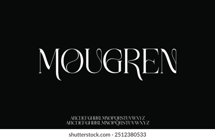 Elegant luxury minimal sans serif display font vector