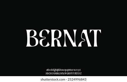 Elegant and luxury minimal sans serif font vector