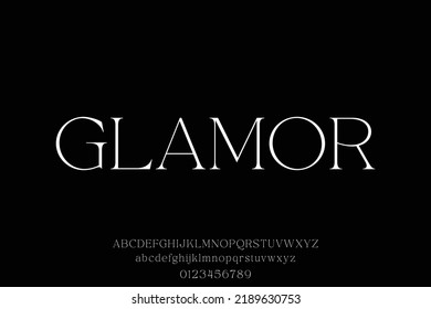 Elegant luxury minimalist serif font vector