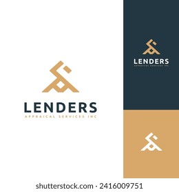 Elegant luxury and modern monogram initial LAS logo design vector template do using adobe illustrator