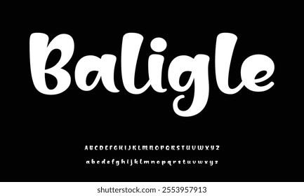 Elegant luxury natural curved display font vector