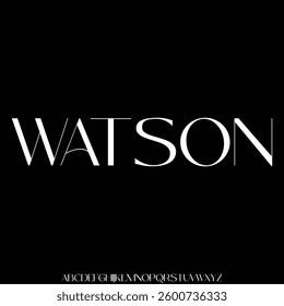 Elegant luxury natural curved display font vector