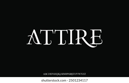 Elegant luxury organic display font vector