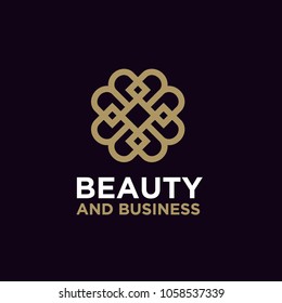 Elegant Luxury Pattern Motif Initials B  BB logo design inspiration