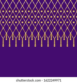 Elegant luxury pattern in traditional Mardi Gras holiday colors. Perfect to decorating clothes for carnival and up any room home, that needs a little color touch.