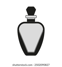 Elegant luxury perfume bottle vector artwork illustration, perfect for high-end beauty and fragrance product design. Ideal for chic, sophisticated, and visually appealing branding and packaging.