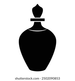 Elegant luxury perfume bottle vector artwork illustration, perfect for high-end beauty and fragrance product design. Ideal for chic, sophisticated, and visually appealing branding and packaging.