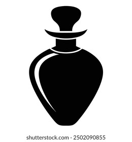 Elegant luxury perfume bottle vector artwork illustration, perfect for high-end beauty and fragrance product design. Ideal for chic, sophisticated, and visually appealing branding and packaging.