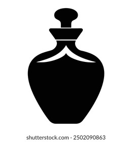 Elegant luxury perfume bottle vector artwork illustration, perfect for high-end beauty and fragrance product design. Ideal for chic, sophisticated, and visually appealing branding and packaging.