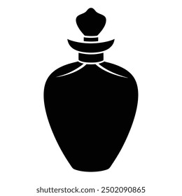 Elegant luxury perfume bottle vector artwork illustration, perfect for high-end beauty and fragrance product design. Ideal for chic, sophisticated, and visually appealing branding and packaging.