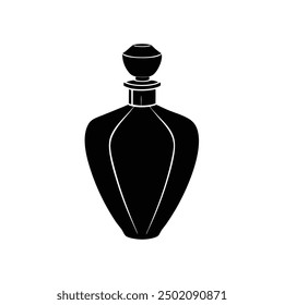 Elegant luxury perfume bottle vector artwork illustration, perfect for high-end beauty and fragrance product design. Ideal for chic, sophisticated, and visually appealing branding and packaging.