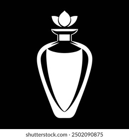 Elegant luxury perfume bottle vector artwork illustration, perfect for high-end beauty and fragrance product design. Ideal for chic, sophisticated, and visually appealing branding and packaging.