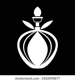 Elegante ilustración de Vector de botella de perfume de lujo, perfecta para el diseño de productos de belleza y fragancias de alta gama. Ideal para una marca y un embalaje elegantes, sofisticados y visualmente atractivos.