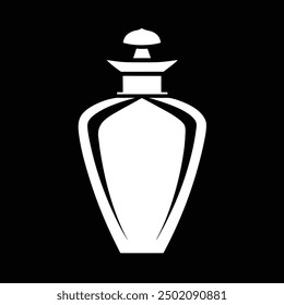 Elegant luxury perfume bottle vector artwork illustration, perfect for high-end beauty and fragrance product design. Ideal for chic, sophisticated, and visually appealing branding and packaging.