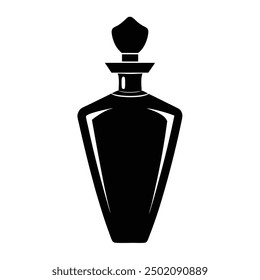 Elegant luxury perfume bottle vector artwork illustration, perfect for high-end beauty and fragrance product design. Ideal for chic, sophisticated, and visually appealing branding and packaging.