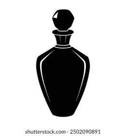 Elegant luxury perfume bottle vector artwork illustration, perfect for high-end beauty and fragrance product design. Ideal for chic, sophisticated, and visually appealing branding and packaging.