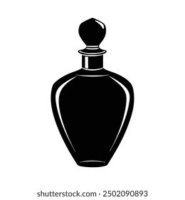 Elegant luxury perfume bottle vector artwork illustration, perfect for high-end beauty and fragrance product design. Ideal for chic, sophisticated, and visually appealing branding and packaging.