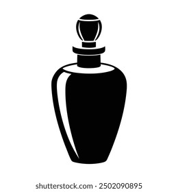 Elegant luxury perfume bottle vector artwork illustration, perfect for high-end beauty and fragrance product design. Ideal for chic, sophisticated, and visually appealing branding and packaging.