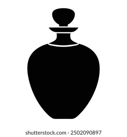 Elegant luxury perfume bottle vector artwork illustration, perfect for high-end beauty and fragrance product design. Ideal for chic, sophisticated, and visually appealing branding and packaging.