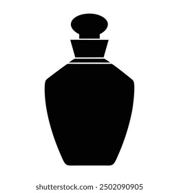 Elegant luxury perfume bottle vector artwork illustration, perfect for high-end beauty and fragrance product design. Ideal for chic, sophisticated, and visually appealing branding and packaging.