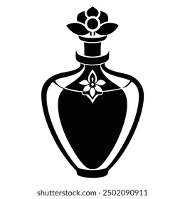 Elegant luxury perfume bottle vector artwork illustration, perfect for high-end beauty and fragrance product design. Ideal for chic, sophisticated, and visually appealing branding and packaging.