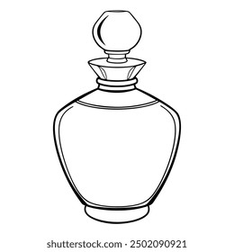 Elegant luxury perfume bottle vector artwork illustration, perfect for high-end beauty and fragrance product design. Ideal for chic, sophisticated, and visually appealing branding and packaging.