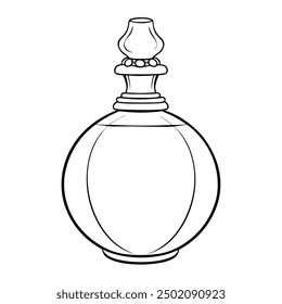 Elegant luxury perfume bottle vector artwork illustration, perfect for high-end beauty and fragrance product design. Ideal for chic, sophisticated, and visually appealing branding and packaging.