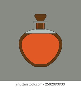 Elegante ilustración de Vector de botella de perfume de lujo, perfecta para el diseño de productos de belleza y fragancias de alta gama. Ideal para una marca y un embalaje elegantes, sofisticados y visualmente atractivos.