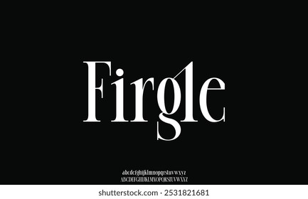 Elegant luxury sans serif alphabet display font vector. Beautiful typeface