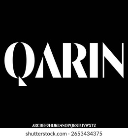 Elegant luxury sans serif alphabet display font vector for logo design