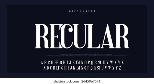 Elegant luxury sans serif display font vector with alternate