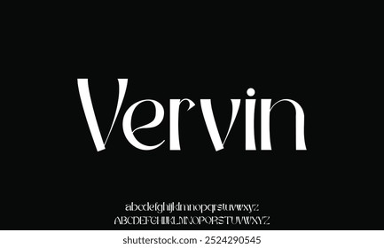 Elegant luxury serif alphabet display font vector. Minimalist vintage typeface