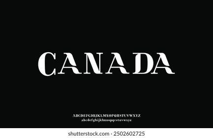 Elegant luxury serif display font vector illustration