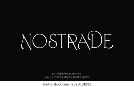 Elegant luxury serif display font vector with alternate