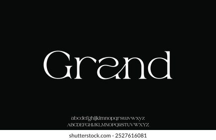 Elegant luxury serif display font vector with alternate