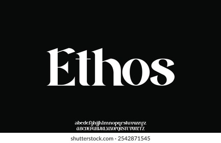 Elegant luxury serif font vector minimal design style