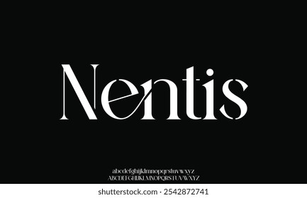 Elegant luxury serif font vector minimal design style