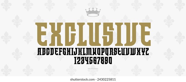 Elegant luxury serif strong vector font for logos and emblems branding, vintage letters alphabet for headlines and posters, fashion classic tasteful poster typography.