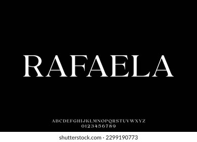 Elegant luxury serif style display font vector