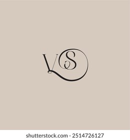 elegant and luxury style VS monogram wedding logo letter dinamyc curvy initial concept