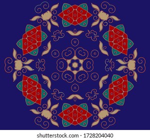 Elegante luxuriöse Textur für Wallpaper, Hintergründe und Seitenfüllung. Farbige Stammesmuster