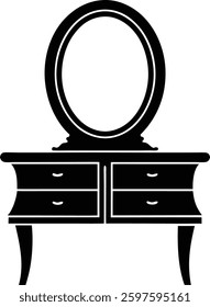 Elegant luxury vanity mirror vector