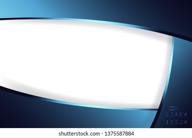 elegant luxury Vector Abstract, science, futuristic,  technology concept with Digital image of gradient stripes lines with blue light,dark blue color background.