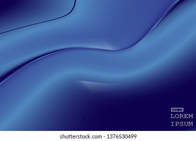 elegant luxury Vector Abstract, science, futuristic,  technology concept with Digital image of gradient stripes lines with blue light,dark blue color background.